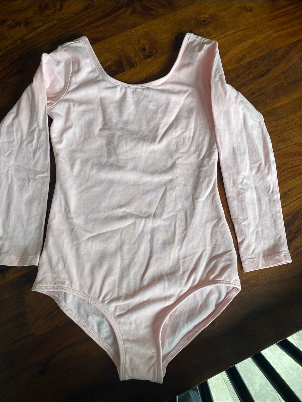 Elle Light Pink Long-Sleeve One-Piece Bodysuit